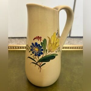 Vintage Hand painted Floral Pitcher